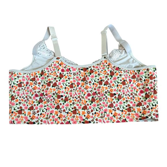 Ruby Ribbon Heritage Lace Demitte Bra Floral Style 1801 Size 42 - Picture 5 of 6